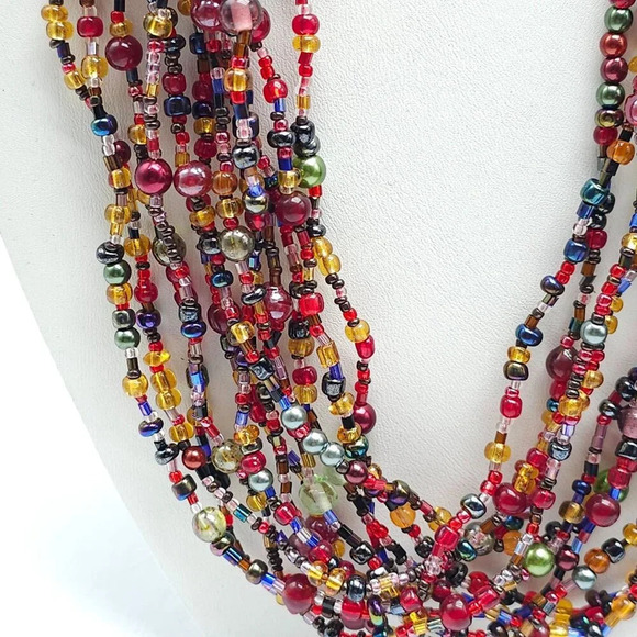Joan Rivers Multi-Strand Beaded Necklace With Gold Tone Clasp - Picture 2 of 7